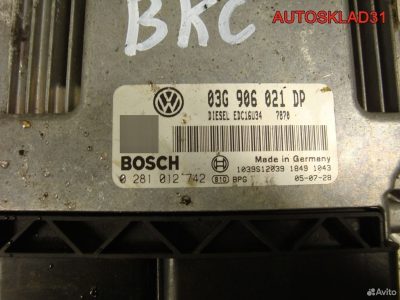 Эбу Volkswagen Passat B6 1.9 BKC TDI 03G906021DP - АвтоСклад31.рф - авторазборка контрактные б/у запчасти в г. Белгород