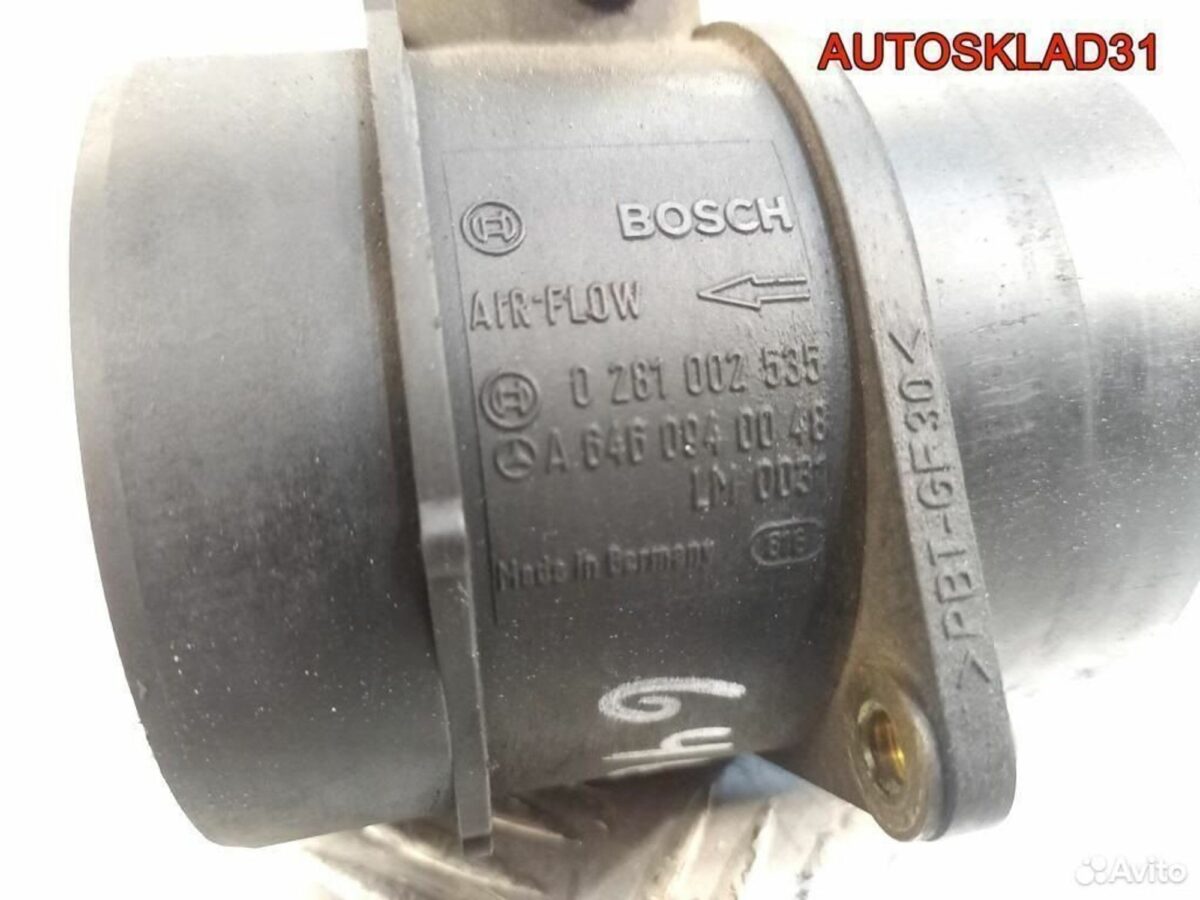Расходомер воздуха Mercedes Benz W203 A6460940048 - АвтоСклад31.рф - авторазборка контрактные б/у запчасти в г. Белгород