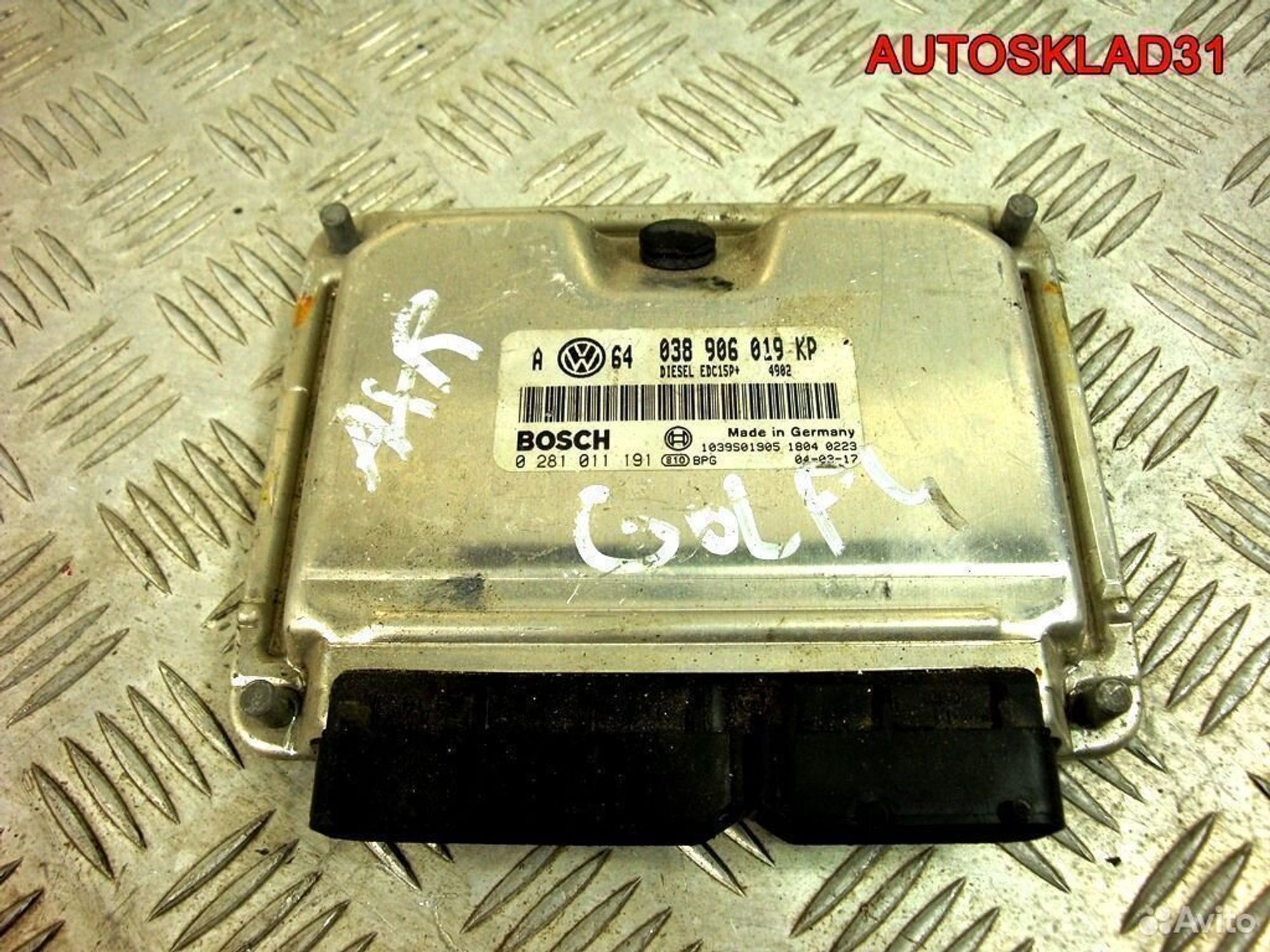 Блок Эбу Volkswagen Golf 4 1.9 AXR 038906019KP - АвтоСклад31.рф - авторазборка контрактные б/у запчасти в г. Белгород Блок Эбу Volkswagen Golf 4 1.9 AXR 038906019KP - АвтоСклад31.рф - авторазборка контрактные б/у запчасти в г. Белгород