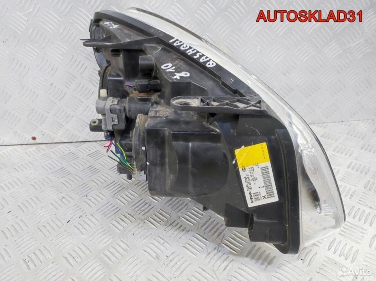 Фара левая Nissan Qashqai J10 26060JD90A - АвтоСклад31.рф - авторазборка контрактные б/у запчасти в г. Белгород