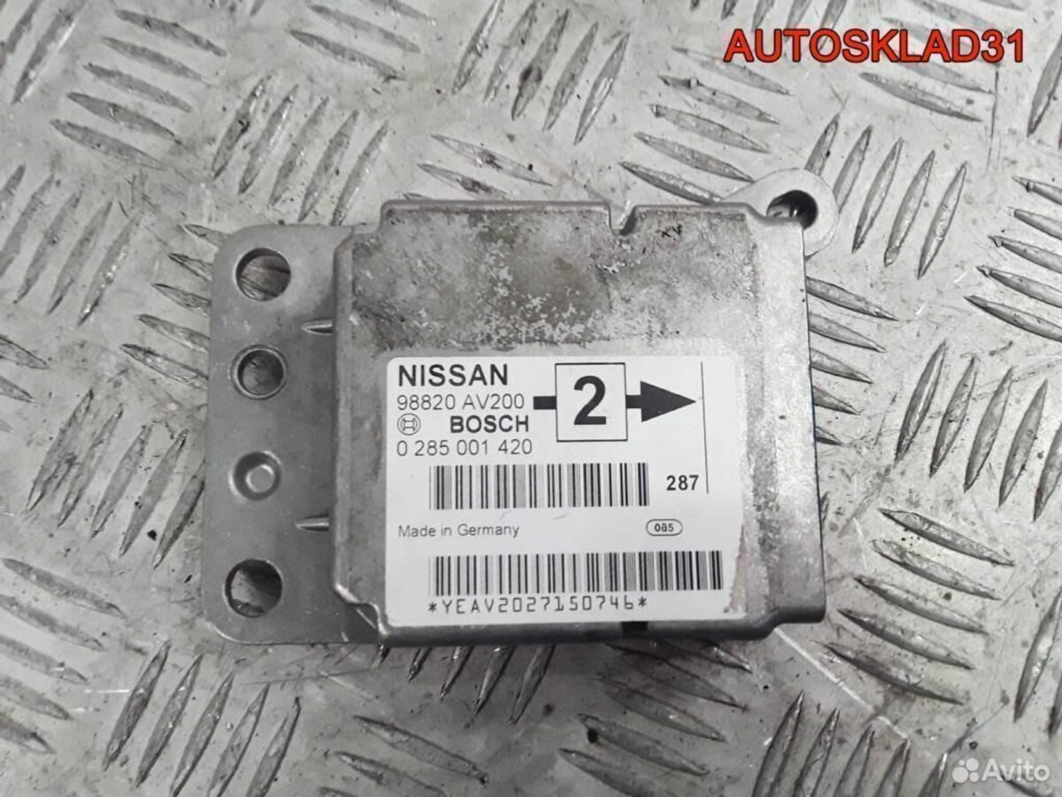 Блок управления AIR BAG Nissan Primera 98820AV200 - АвтоСклад31.рф - авторазборка контрактные б/у запчасти в г. Белгород