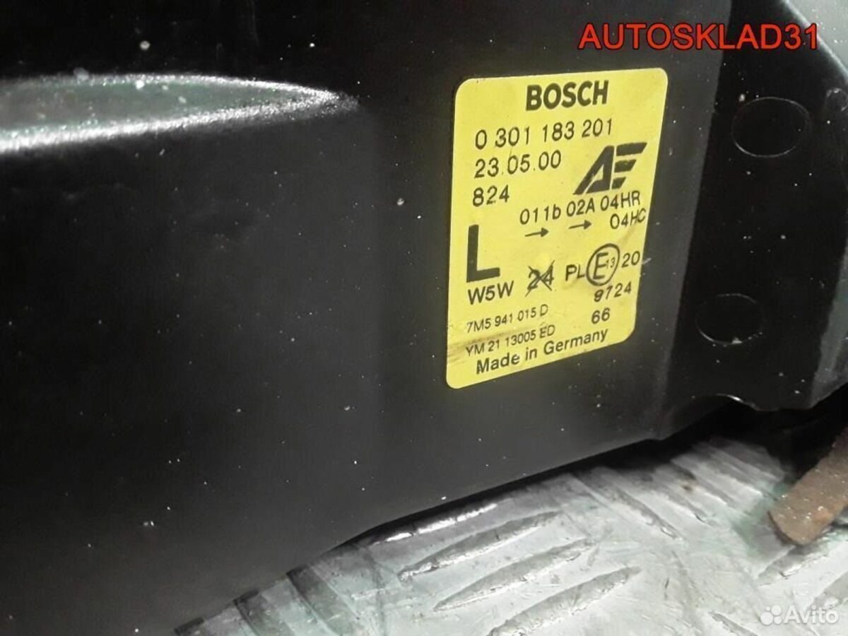 Фара левая Ford Galaxy 0301183201 - АвтоСклад31.рф - авторазборка контрактные б/у запчасти в г. Белгород