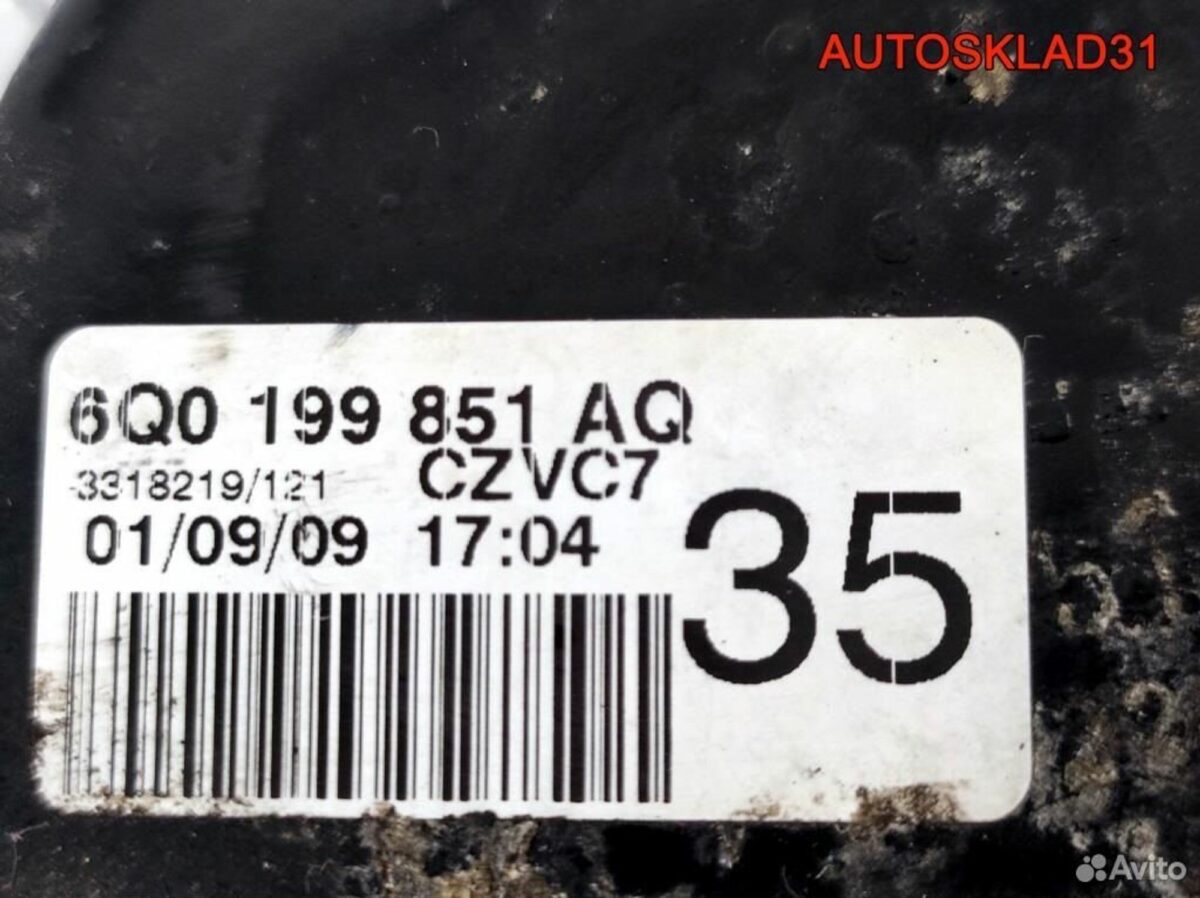 Опора двигателя задняя Skoda Fabia BNM 6Q0199851AQ - АвтоСклад31.рф - авторазборка контрактные б/у запчасти в г. Белгород