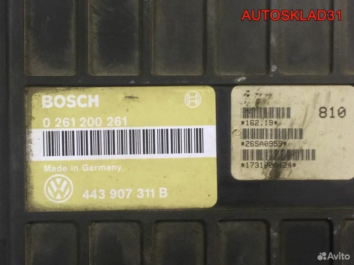 Блок Эбу Volkswagen Passat B3 1.8 RP 443907311B - АвтоСклад31.рф - авторазборка контрактные б/у запчасти в г. Белгород