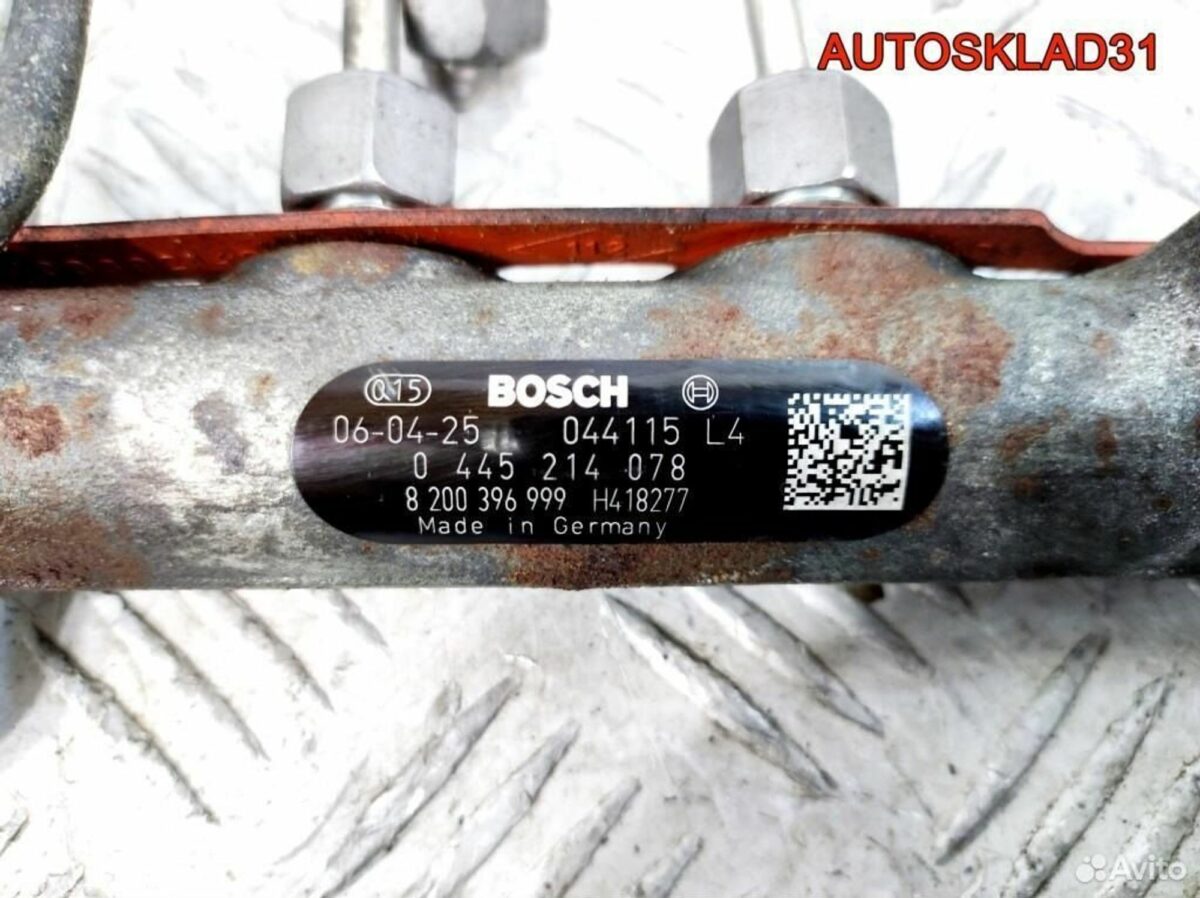 Рейка топливная Renault Scenic 2 F9Q 8200396999 - АвтоСклад31.рф - авторазборка контрактные б/у запчасти в г. Белгород