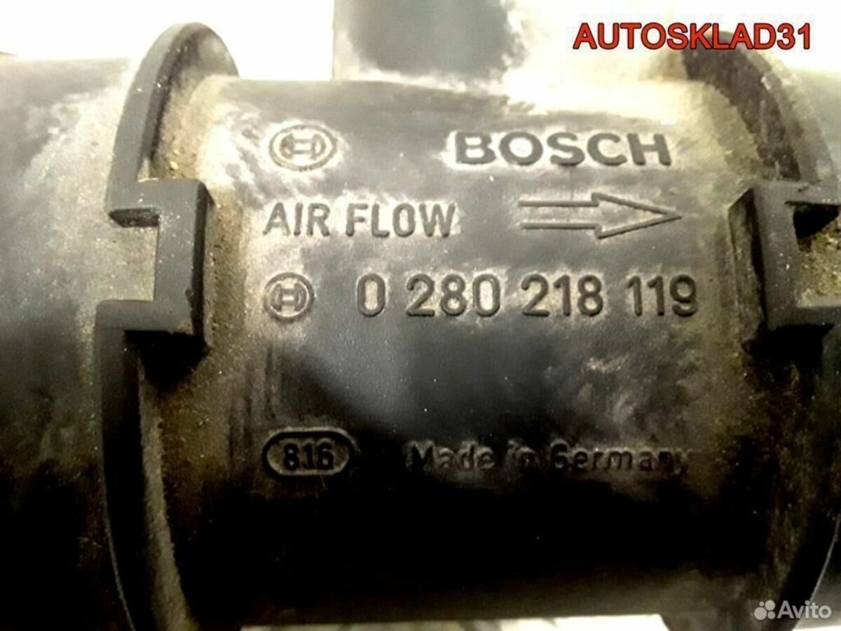 Расходомер воздуха Opel Astra H 0280218119 - АвтоСклад31.рф - авторазборка контрактные б/у запчасти в г. Белгород