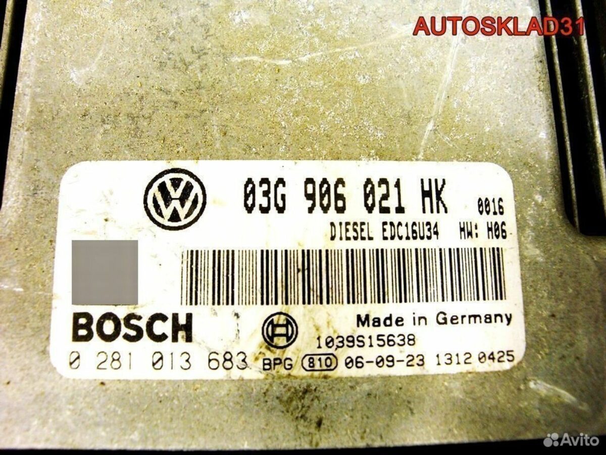 Эбу Volkswagen Passat B6 TDI BMP 03G906021HK - АвтоСклад31.рф - авторазборка контрактные б/у запчасти в г. Белгород