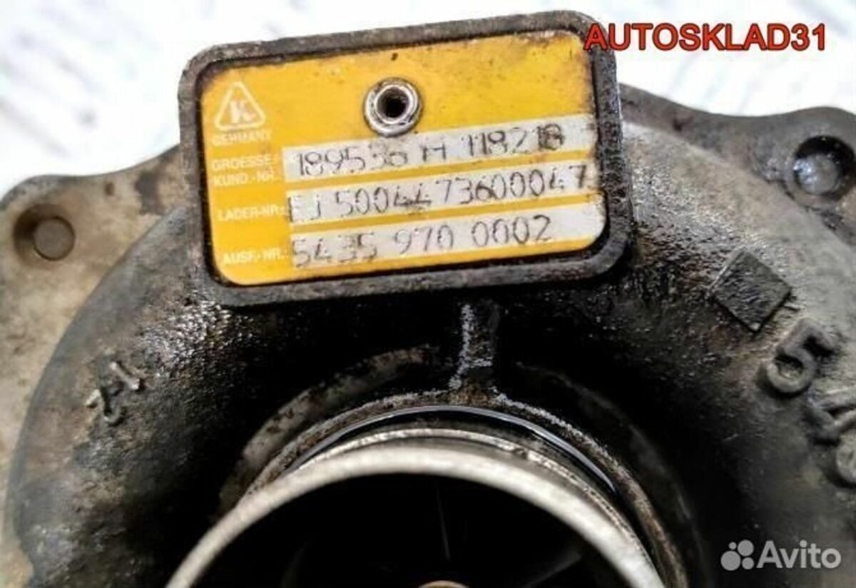 Турбина Renault Kangoo 1.5 K9K 54359700002 - АвтоСклад31.рф - авторазборка контрактные б/у запчасти в г. Белгород