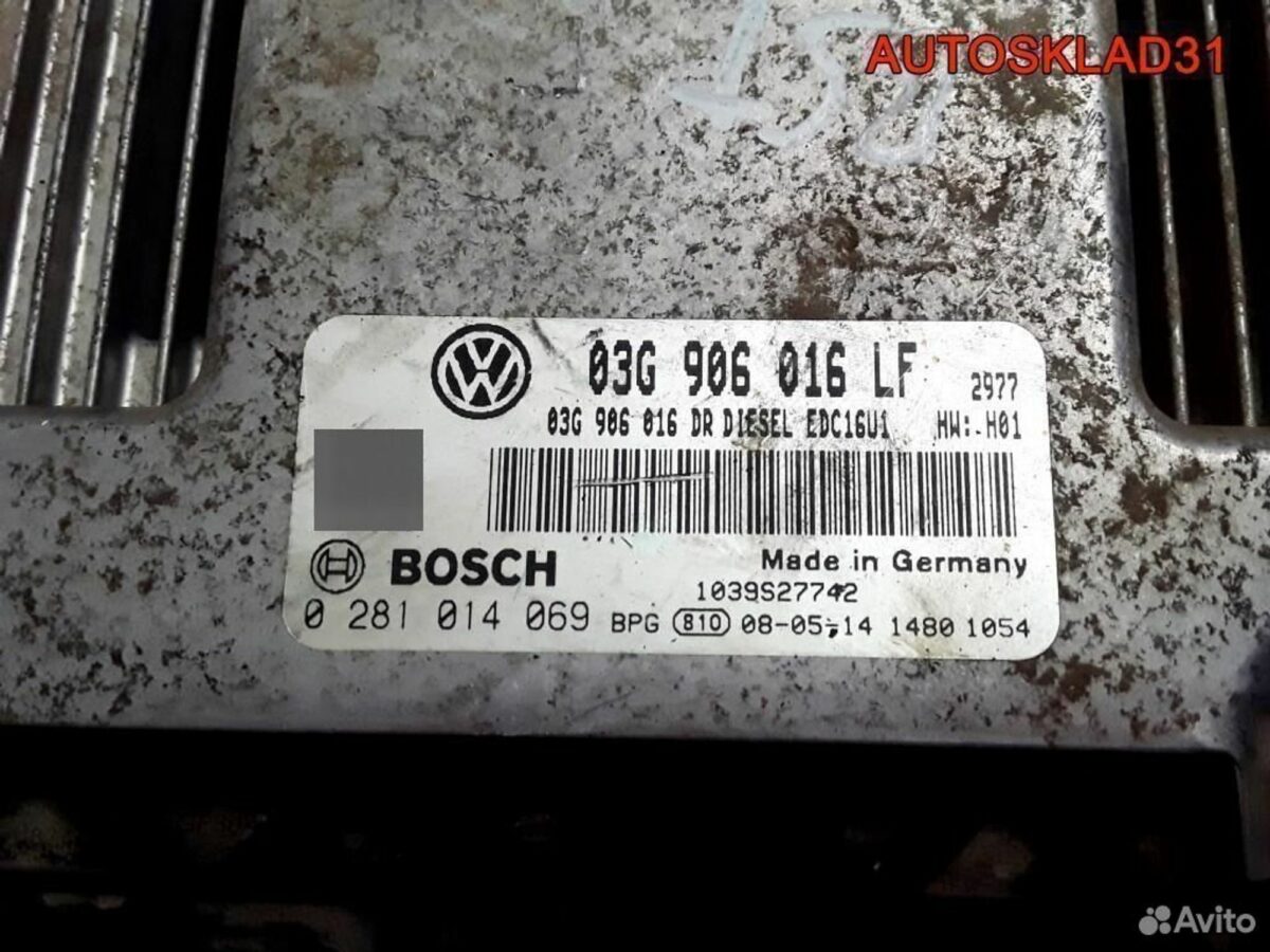 Блок эбу Volkswagen Caddy 3 2.0 BST 03G906016LF - АвтоСклад31.рф - авторазборка контрактные б/у запчасти в г. Белгород