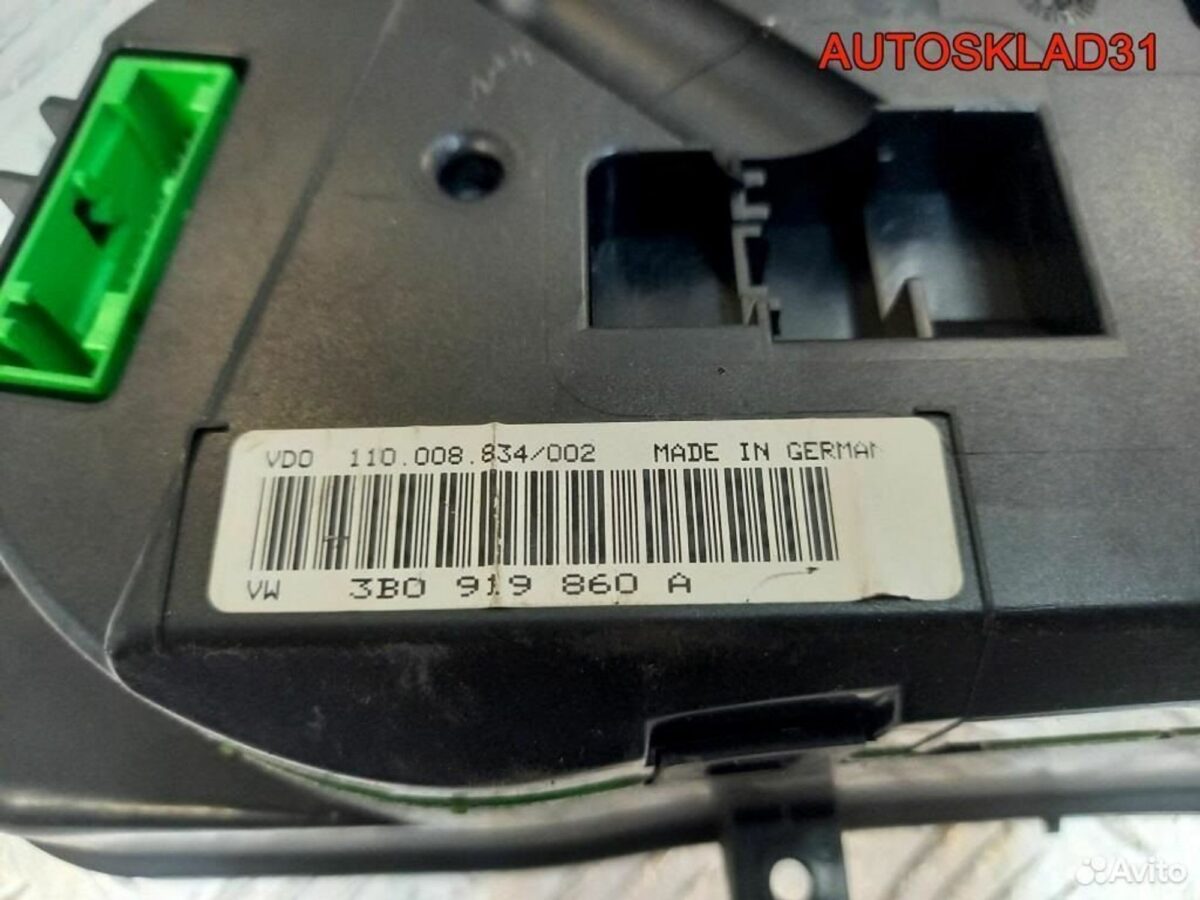 Панель приборов Volkswagen Passat B5 3B0919860A - АвтоСклад31.рф - авторазборка контрактные б/у запчасти в г. Белгород