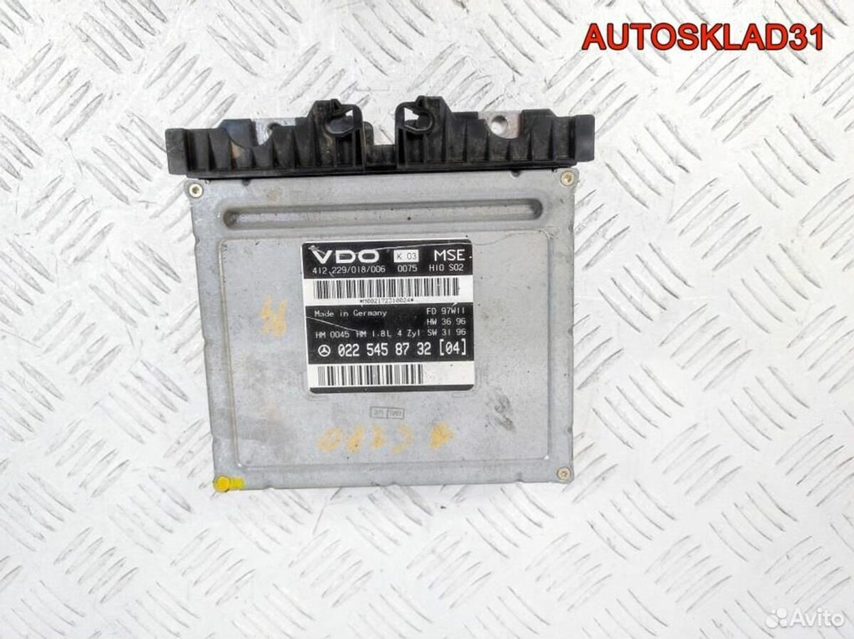 Блок эбу Mercedes Benz W202 C180 M111 A0225458732 - АвтоСклад31.рф - авторазборка контрактные б/у запчасти в г. Белгород