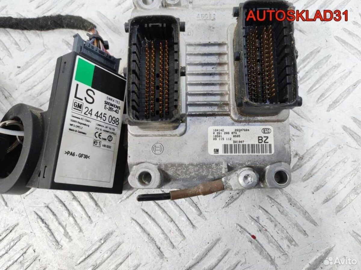 Эбу комплект Opel Corsa C Z12XE 09115112 Бензин - АвтоСклад31.рф - авторазборка контрактные б/у запчасти в г. Белгород