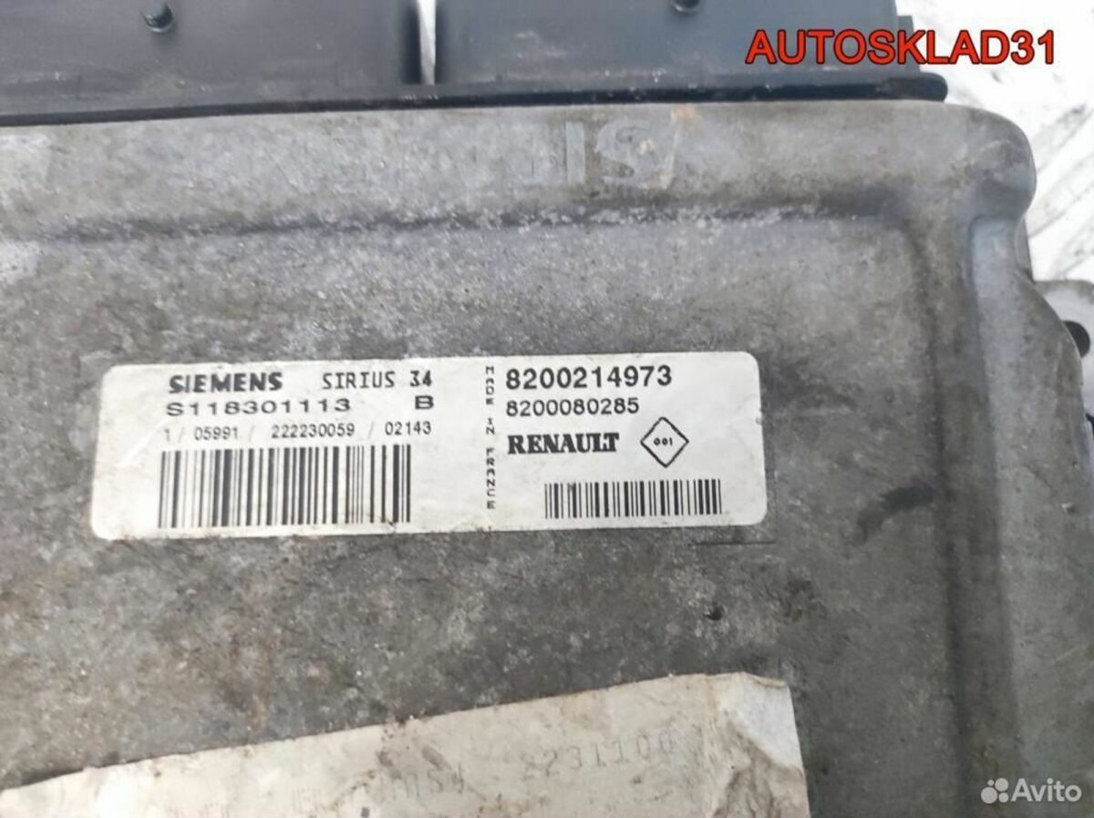 Блок эбу Renault Scenic 1,6 K4M 8200214973 Бензин - АвтоСклад31.рф - авторазборка контрактные б/у запчасти в г. Белгород