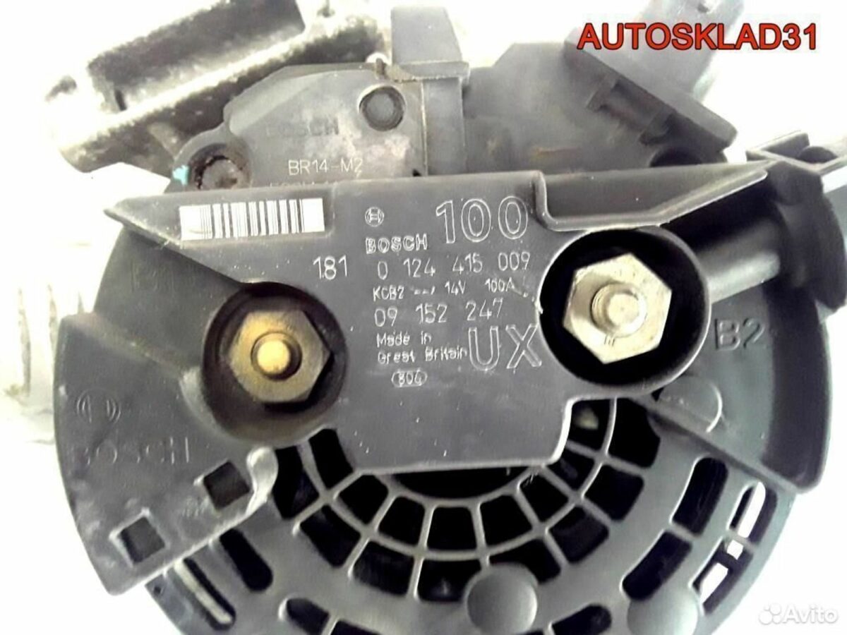 Генератор 100A Opel Vectra B 2,2 Z22SE 0124415009 - АвтоСклад31.рф - авторазборка контрактные б/у запчасти в г. Белгород