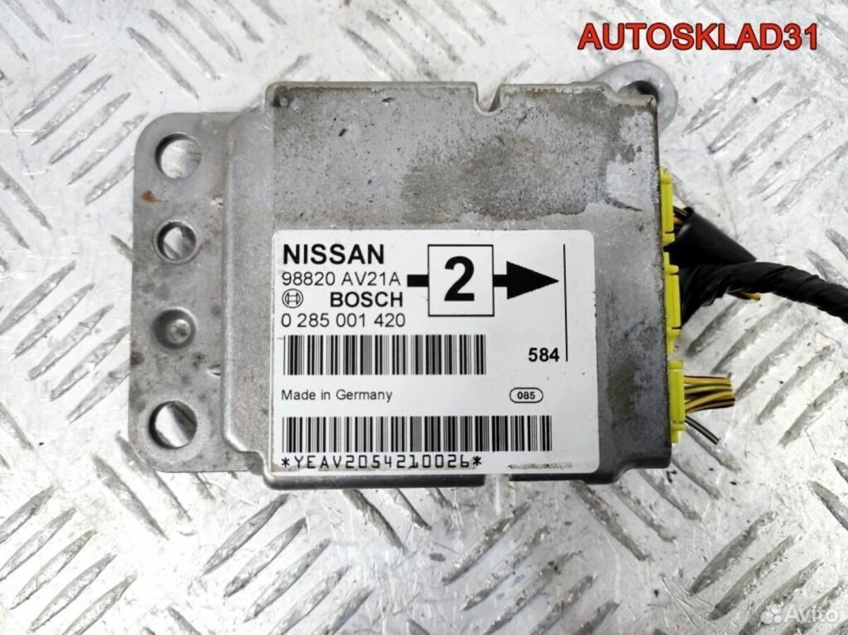 Блок управления AIR BAG Nissan Primera 98820AV200 - АвтоСклад31.рф - авторазборка контрактные б/у запчасти в г. Белгород