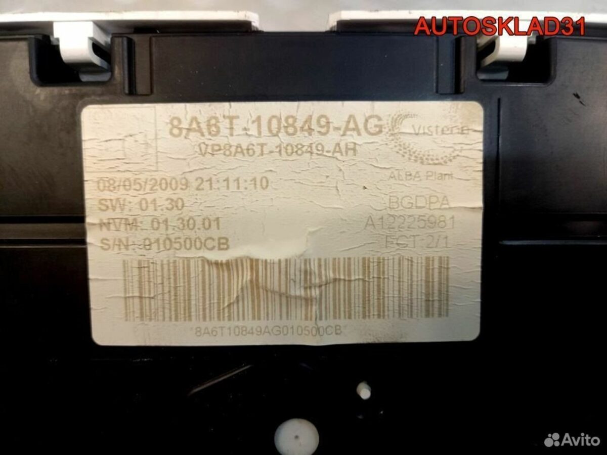 Панель приборов Ford Fiesta MK6 18a6t10849ag - АвтоСклад31.рф - авторазборка контрактные б/у запчасти в г. Белгород