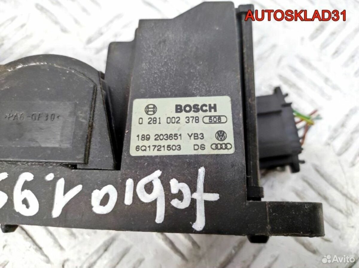 Педаль газа Skoda Fabia 1,9 SDI 6Q1721503 - АвтоСклад31.рф - авторазборка контрактные б/у запчасти в г. Белгород