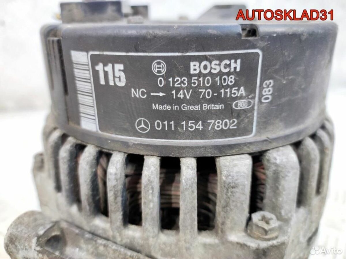 Генератор 115A Mercedes Benz W202 A0101547802 - АвтоСклад31.рф - авторазборка контрактные б/у запчасти в г. Белгород