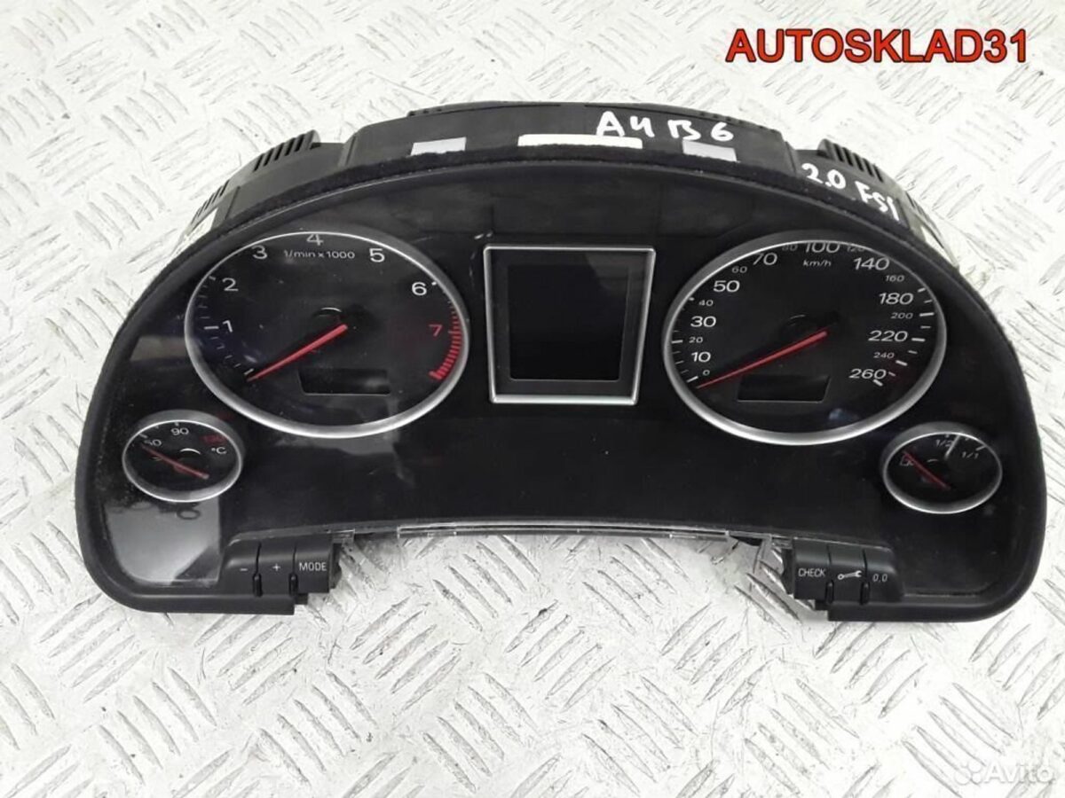 Панель приборов Audi A4 B6 8E0920900N бензин - АвтоСклад31.рф - авторазборка контрактные б/у запчасти в г. Белгород
