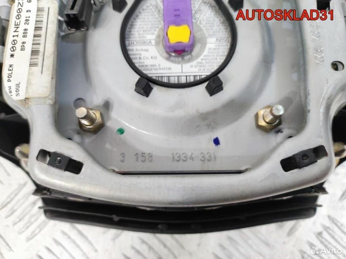 Подушка безопасности в руль Audi A3 8P1 8P0880201D - АвтоСклад31.рф - авторазборка контрактные б/у запчасти в г. Белгород
