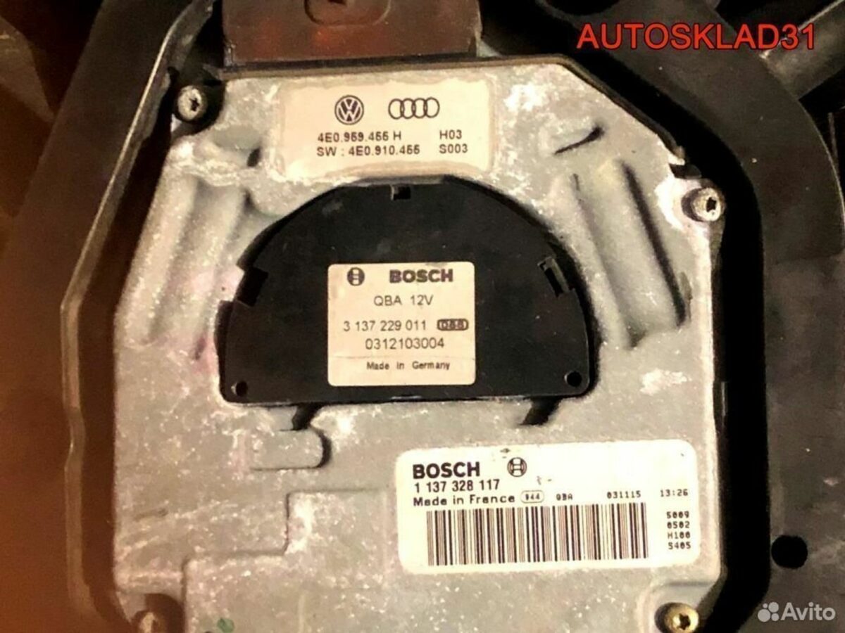 Вентилятор радиатора в сборе Audi A8 4E 6.0i BHT - АвтоСклад31.рф - авторазборка контрактные б/у запчасти в г. Белгород