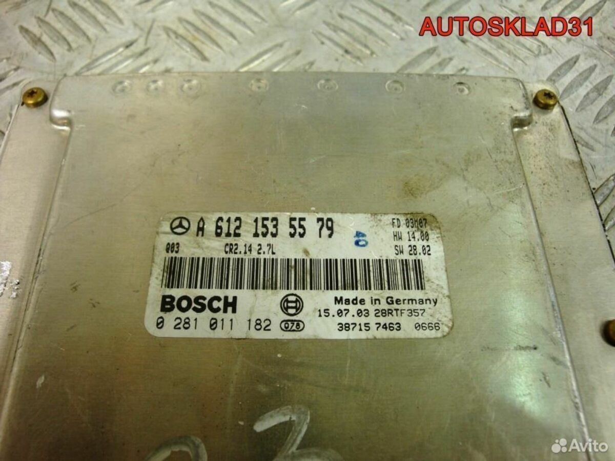 Эбу Mercedes-Benz W203 A6121535579 - АвтоСклад31.рф - авторазборка контрактные б/у запчасти в г. Белгород