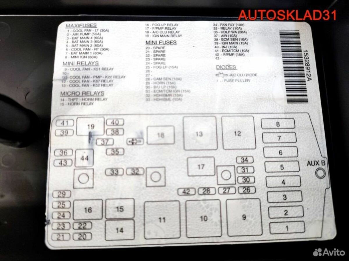 Блок предохранителей Opel Sintra 2,2 X22XE 1535379 - АвтоСклад31.рф - авторазборка контрактные б/у запчасти в г. Белгород