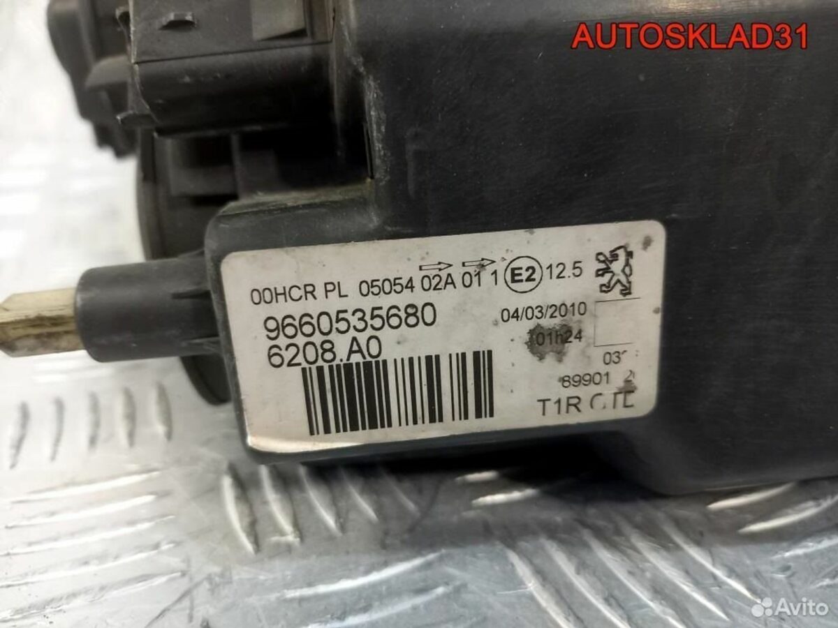 Фара левая Peugeot 206 9660535680 - АвтоСклад31.рф - авторазборка контрактные б/у запчасти в г. Белгород