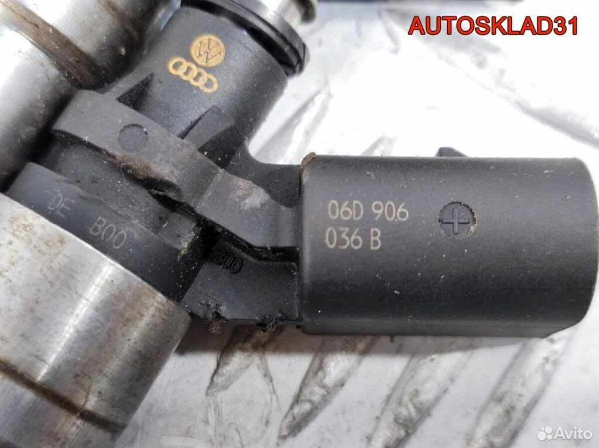 Форсунка инжекторная Audi A4 B6 2,0 AWA 06D906036B - АвтоСклад31.рф - авторазборка контрактные б/у запчасти в г. Белгород