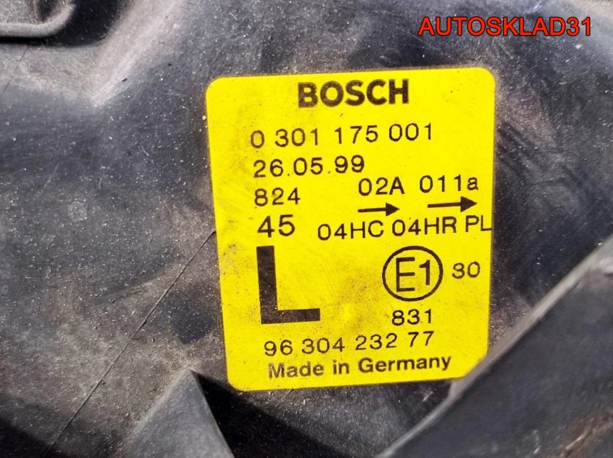 Фара левая Peugeot 406 9630423277 - АвтоСклад31.рф - авторазборка контрактные б/у запчасти в г. Белгород