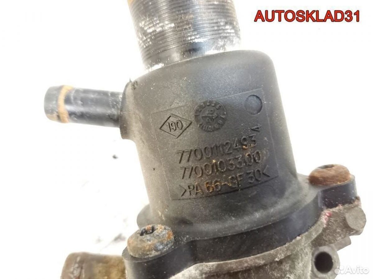 Корпус термостата Renault Megane 1 K7M 7700112493 - АвтоСклад31.рф - авторазборка контрактные б/у запчасти в г. Белгород