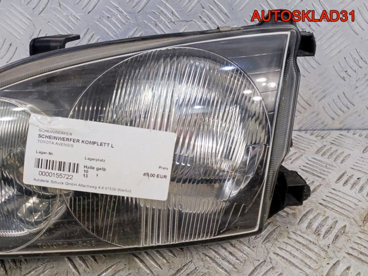 Фара левая Toyota Avensis T220  8117005140 Дорест - АвтоСклад31.рф - авторазборка контрактные б/у запчасти в г. Белгород