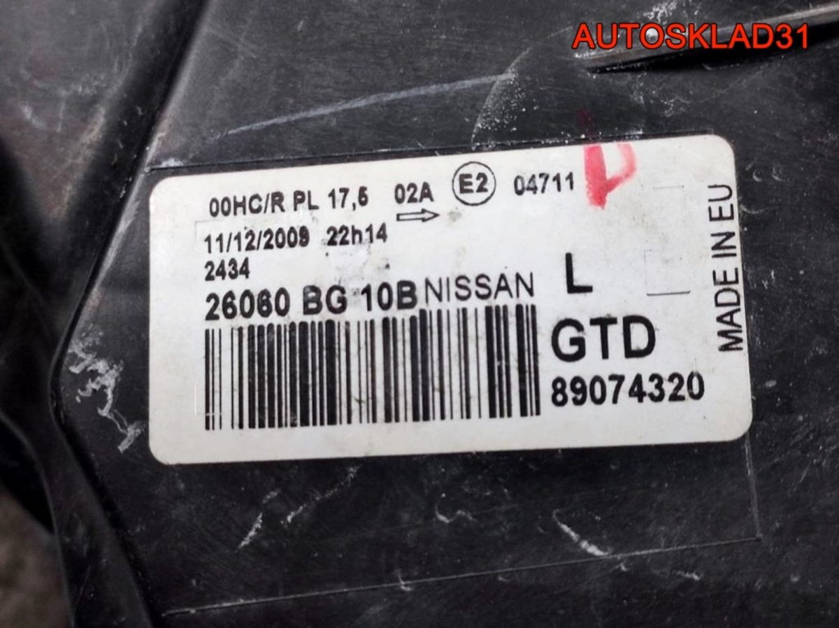 Фара левая Nissan Micra K12 26060BG10B - АвтоСклад31.рф - авторазборка контрактные б/у запчасти в г. Белгород
