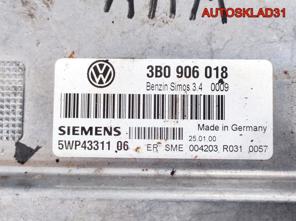Блок Эбу Volkswagen Passat B5 1.6 ANA 3B0906018 - АвтоСклад31.рф - авторазборка контрактные б/у запчасти в г. Белгород