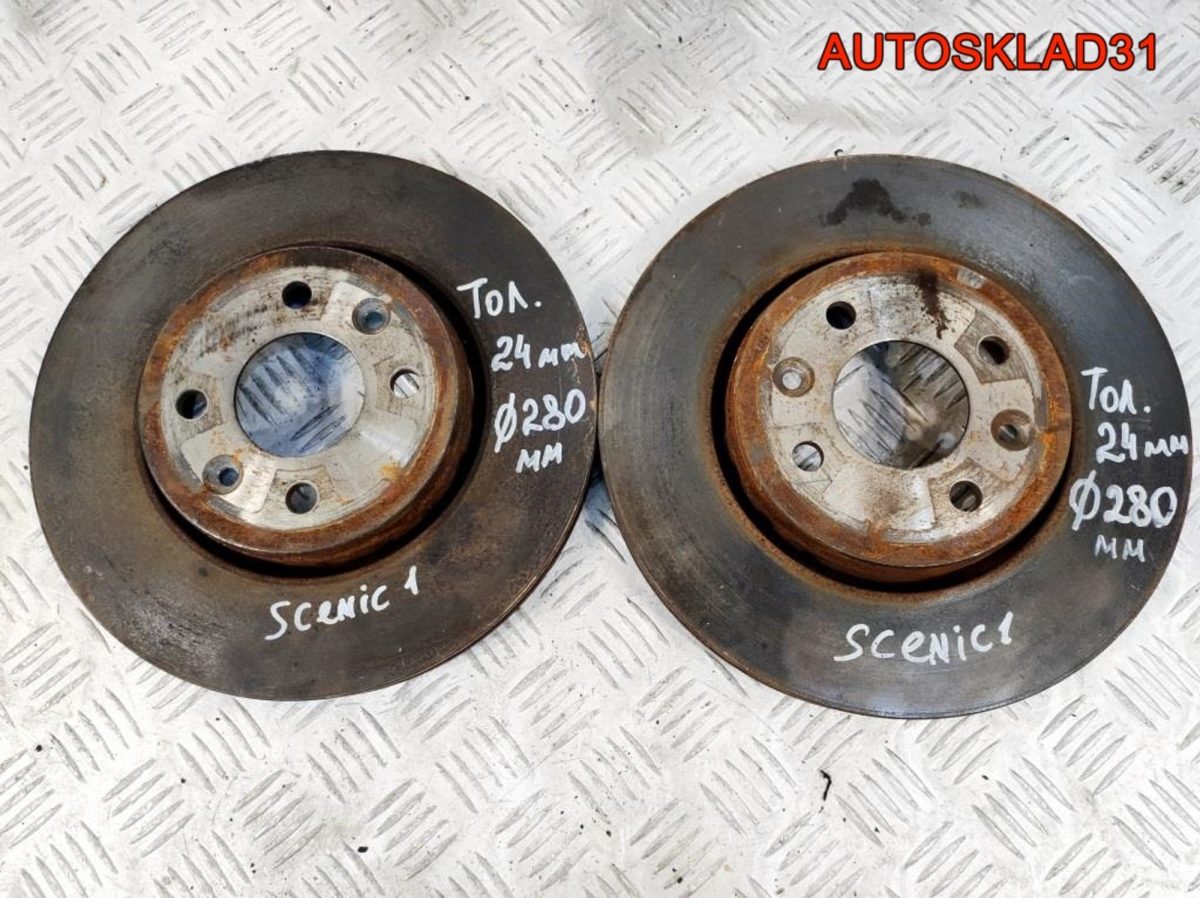Диск тормозной передний Renault Scenic 402068053R - АвтоСклад31.рф - авторазборка контрактные б/у запчасти в г. Белгород