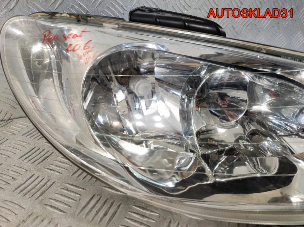 Фара правая Peugeot 206 9628666780 - АвтоСклад31.рф - авторазборка контрактные б/у запчасти в г. Белгород