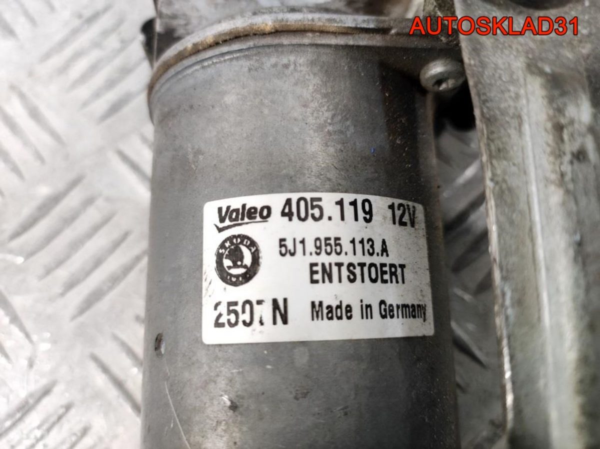 Трапеция дворников Skoda Fabia 2 5J1955113A - АвтоСклад31.рф - авторазборка контрактные б/у запчасти в г. Белгород