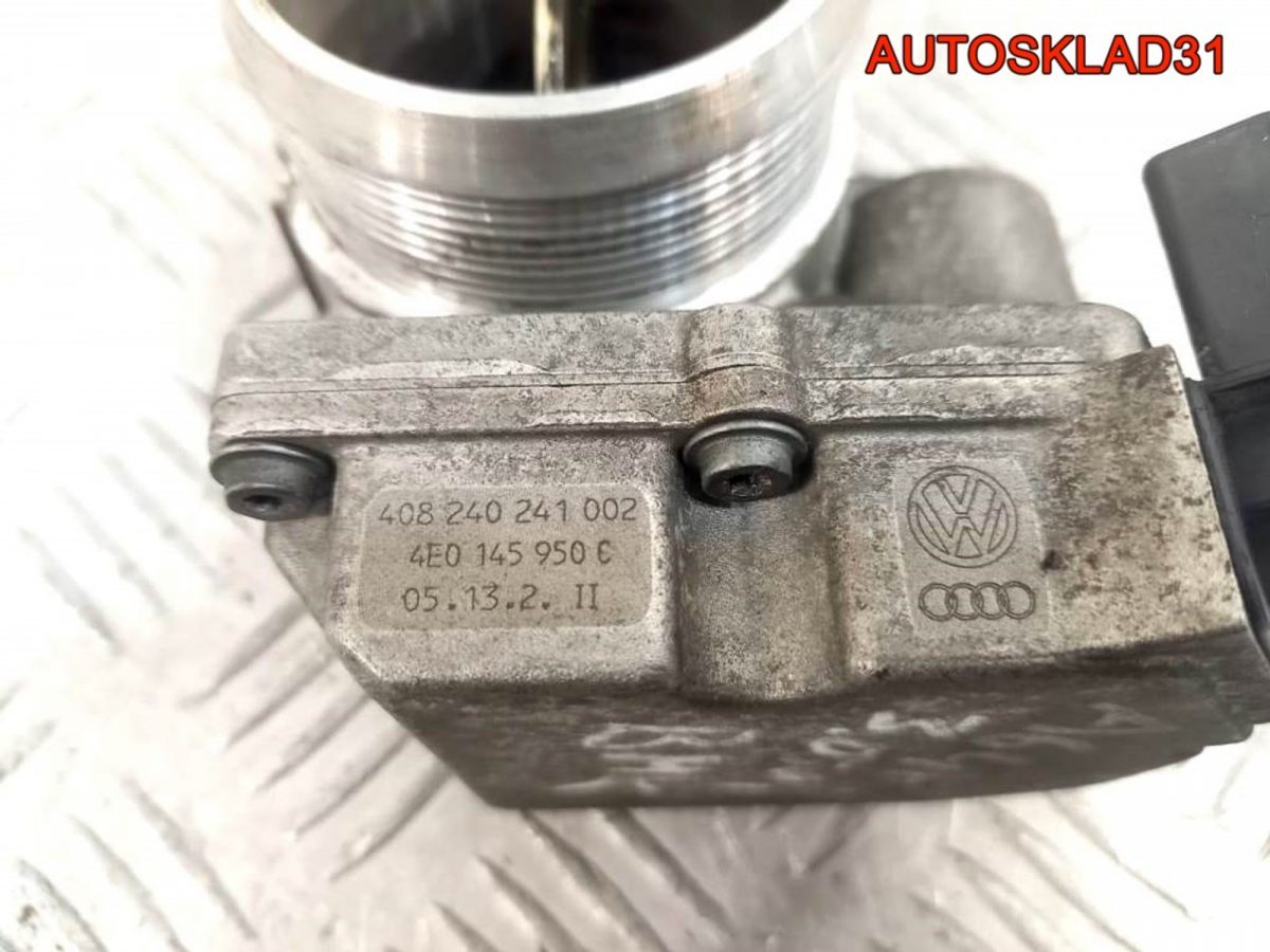 Заслонка дроссельная Audi A6 C6 3,0 BMK 4E0145950C - АвтоСклад31.рф - авторазборка контрактные б/у запчасти в г. Белгород