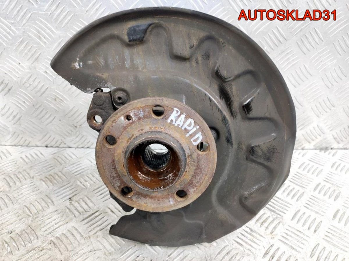 Кулак поворотный передний левый Skoda Rapid 1 6C0407255A - АвтоСклад31.рф - авторазборка контрактные б/у запчасти в г. Белгород