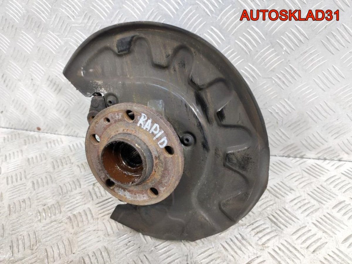 Кулак поворотный передний левый Skoda Rapid 1 6C0407255A - АвтоСклад31.рф - авторазборка контрактные б/у запчасти в г. Белгород