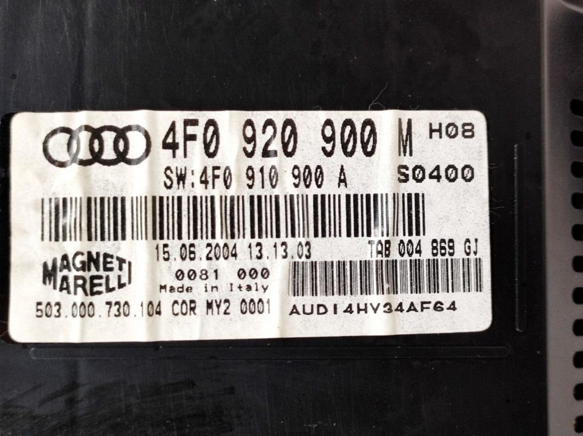 Панель приборов Audi A6 C6 Бензин 4F0920900M - АвтоСклад31.рф - авторазборка контрактные б/у запчасти в г. Белгород