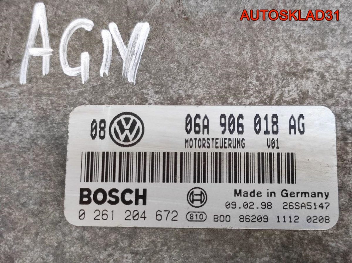 Блок ЭБУ VW Golf 4 1,8 AGN Бензин 06A906018AG - АвтоСклад31.рф - авторазборка контрактные б/у запчасти в г. Белгород