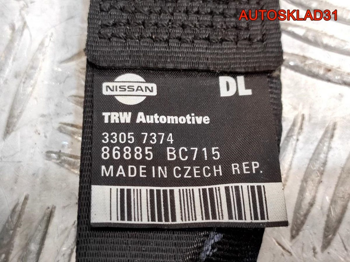 Ремень безопасности передний левый Nissan Micra K12 86885BC715 - АвтоСклад31.рф - авторазборка контрактные б/у запчасти в г. Белгород