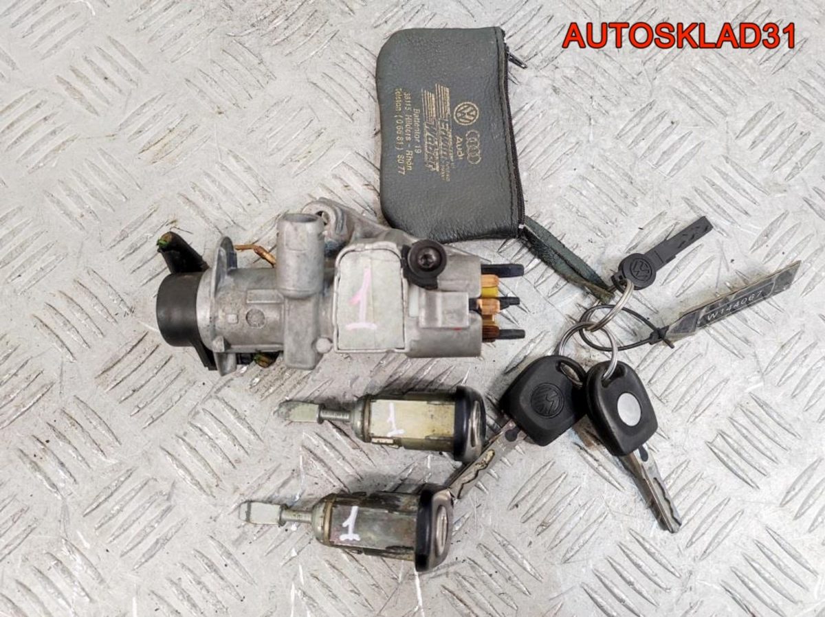 Комплект замок зажигания и личинки с ключом VW Passat B5 4B0905851B - АвтоСклад31.рф - авторазборка контрактные б/у запчасти в г. Белгород
