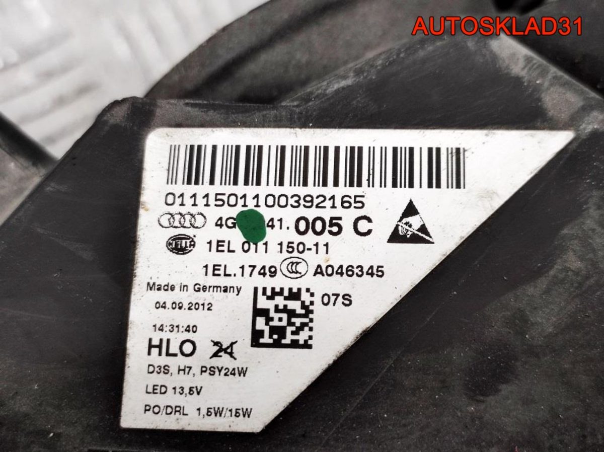 Фара левая Ксенон Audi A6 C7 4G0941005C - АвтоСклад31.рф - авторазборка контрактные б/у запчасти в г. Белгород