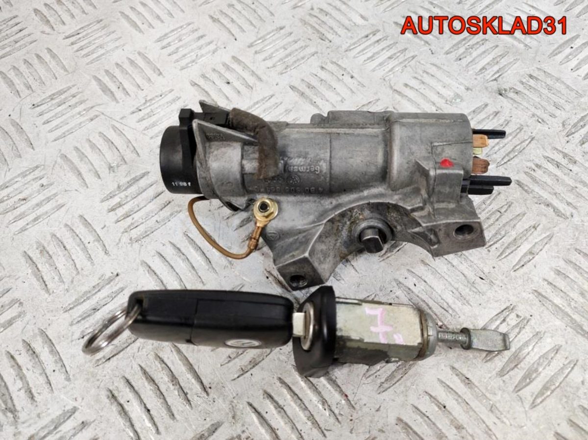Комплект замок зажигания и личинка с ключом Volkswagen Golf 4 4B0905851C - АвтоСклад31.рф - авторазборка контрактные б/у запчасти в г. Белгород