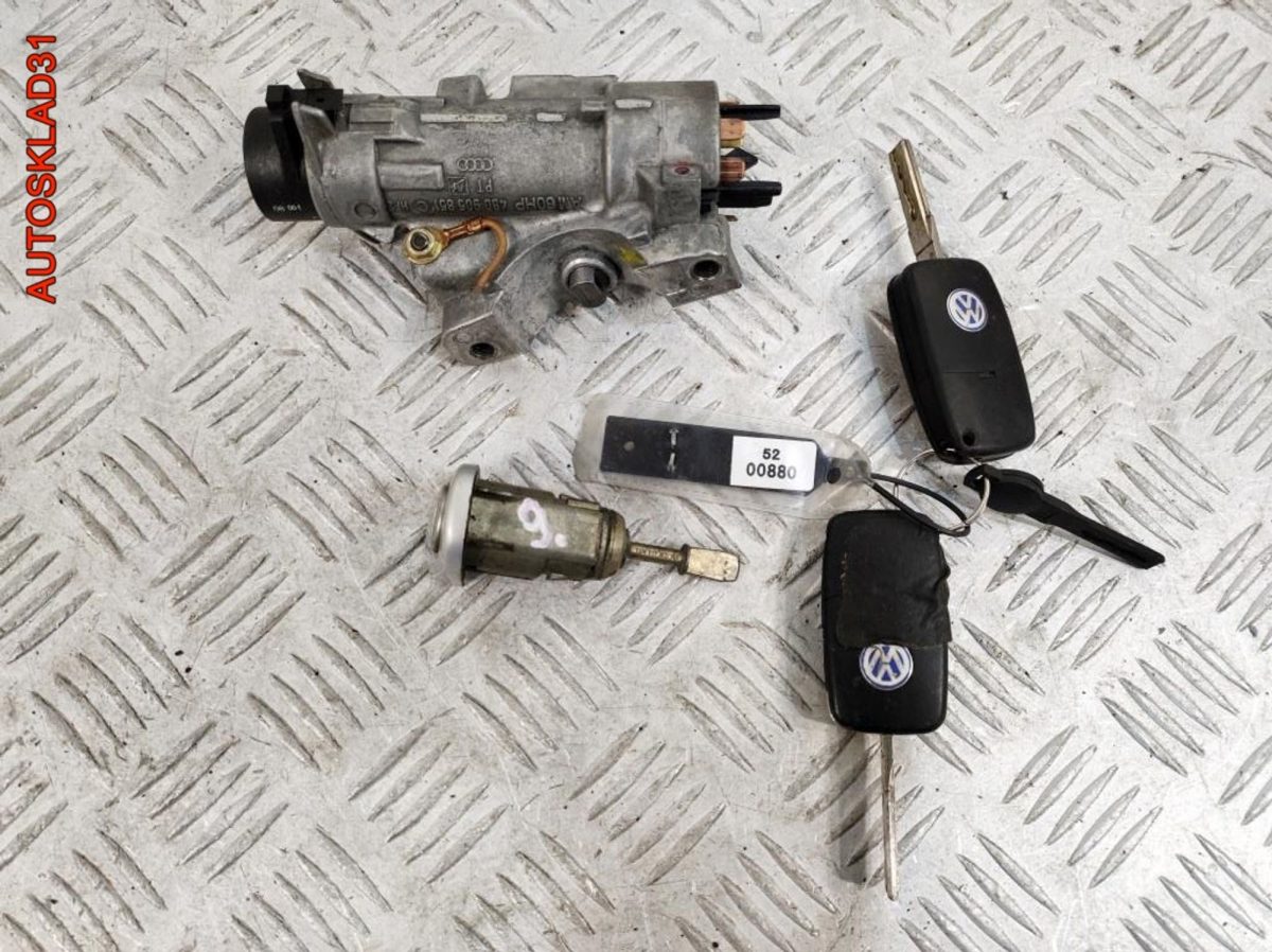 Комплект замок зажигания и личинка с ключом Volkswagen Passat B5 4B0905851C - АвтоСклад31.рф - авторазборка контрактные б/у запчасти в г. Белгород