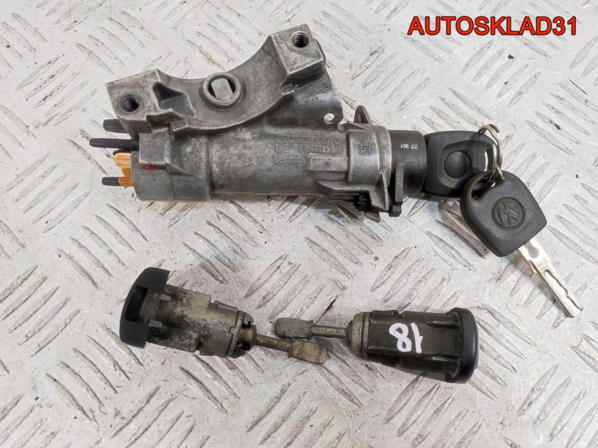 Комплект замок зажигания и личинки с ключом VW Golf 4 4B0905851C - АвтоСклад31.рф - авторазборка контрактные б/у запчасти в г. Белгород