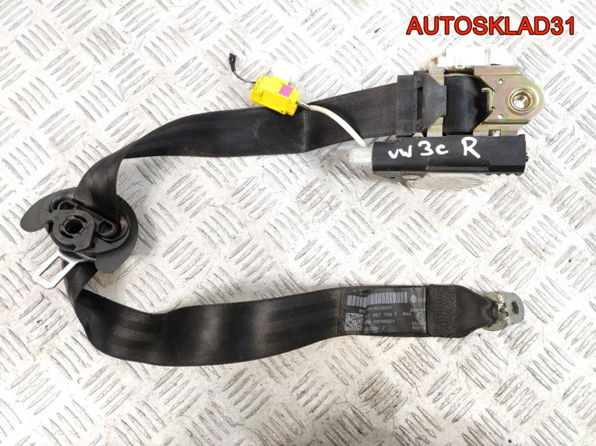 Ремень безопасности VW Passat B6 3C1857706F - АвтоСклад31.рф - авторазборка контрактные б/у запчасти в г. Белгород Ремень безопасности VW Passat B6 3C1857706F - АвтоСклад31.рф - авторазборка контрактные б/у запчасти в г. Белгород