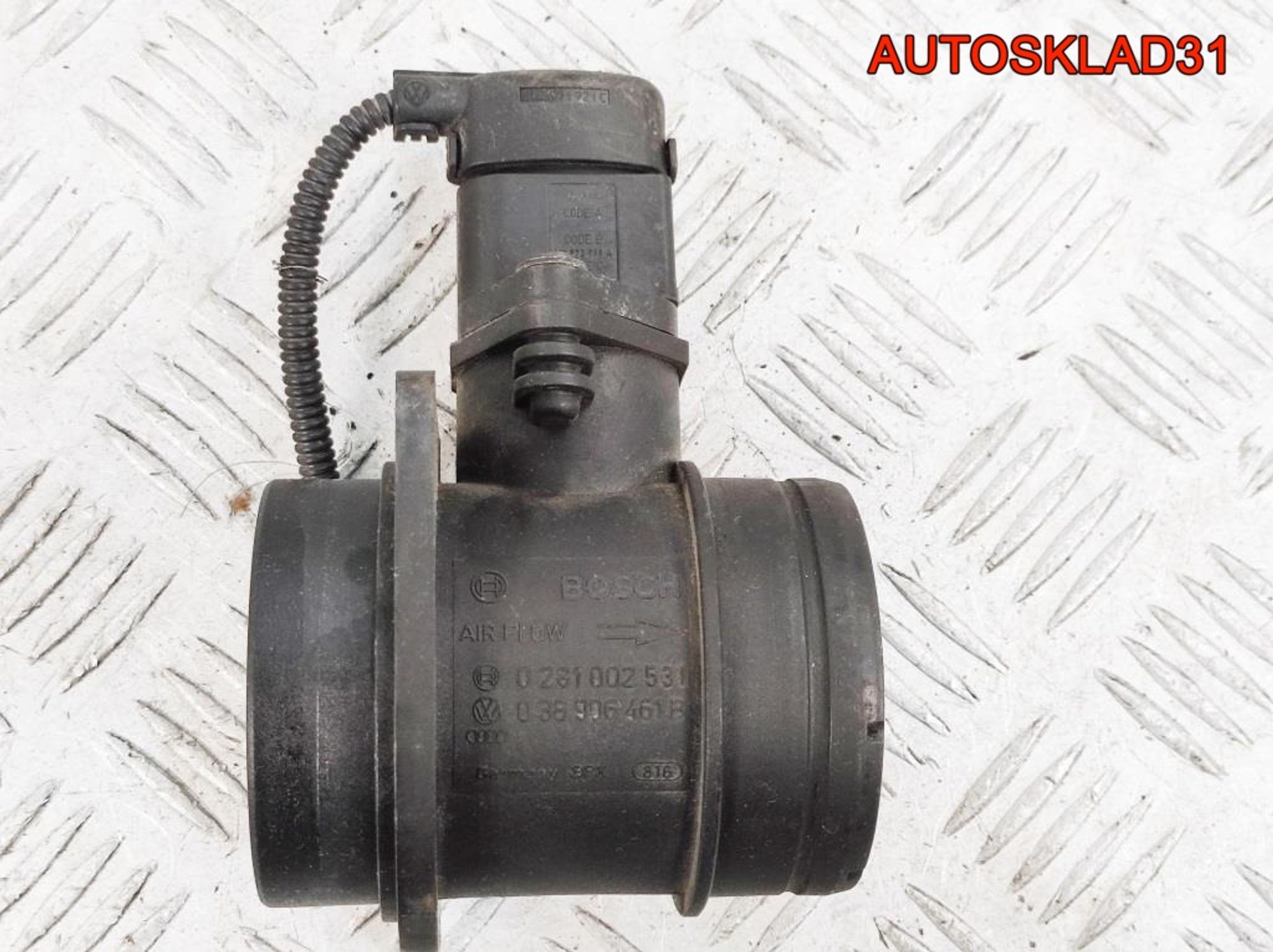 Расходомер воздуха VW Passat B6 1,9 Дизель 038906461B - АвтоСклад31.рф - авторазборка контрактные б/у запчасти в г. Белгород Расходомер воздуха VW Passat B6 1,9 Дизель 038906461B - АвтоСклад31.рф - авторазборка контрактные б/у запчасти в г. Белгород